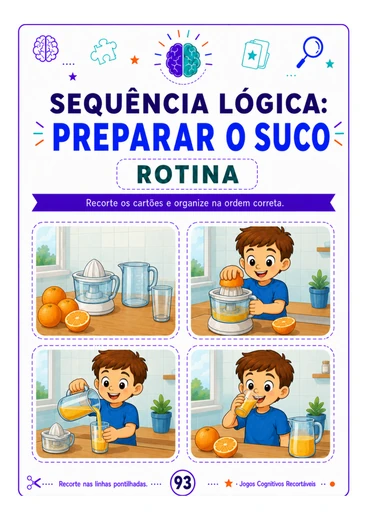Página 93 - Sequência lógica: preparar o suco