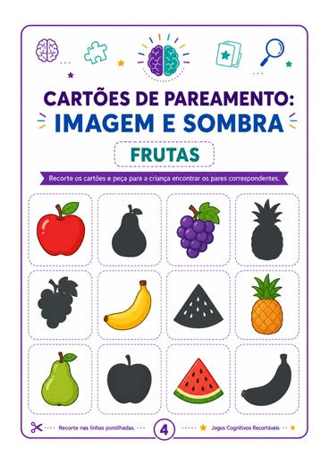 Página 4 - Pareamento: imagem e sombra frutas
