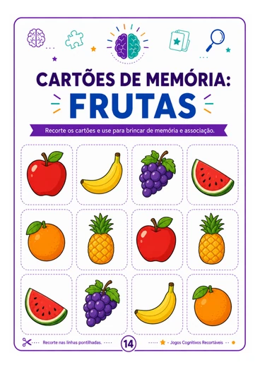 Página 14 - Cartões de memória: frutas